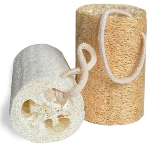 1 Pcs Natural Loofah Wash Dish Brush Pot Kitchen Tool