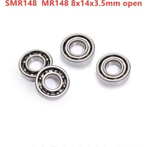 100pcs SMR148 MR148 8*14*3.5 mm open Miniature stainless steel deep groove Ball Bearings 8x14x3.5mm