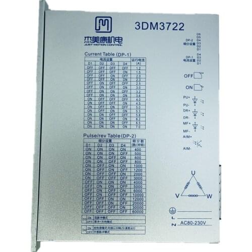 3DM3722 NEMA42 NEMA52 3 phase stepper motor driver 32bit DSP AC220V 7.0A JMC