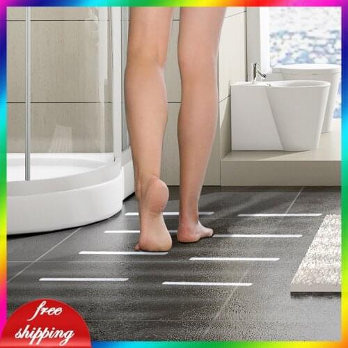6pcs Bathtub Anti-slip Strips Transparent Non-slip Tape Bathroom Mat for Bathroom Shower Matte Sticker Mat