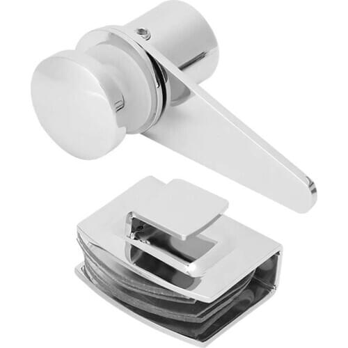 Household Bathroom Shower Room Glass Door Latch Lock Stainless Steel Sliding Door Bolt