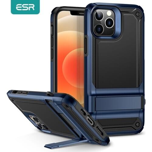 ESR Luxury Case for iPhone 12 Pro Heavy Duty Kickstand Phone Case for iPhone 12 Back Cover Shockproof Protective Case with Stand