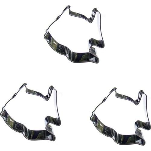 Clownfish shape 3 piece cookie cutting molds, baking tools, cake decorating soft candy tools