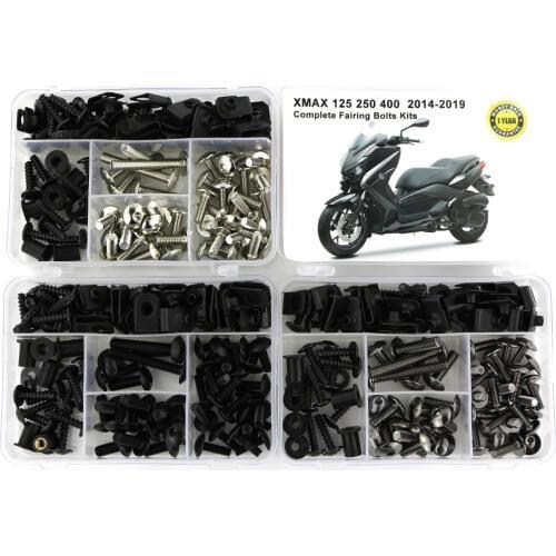 For Yamaha XMAX125 XMAX250 XMAX400 2014-2019 Complete Full Fairing Bolts Kit Bodywork Screws Nuts Fairing Clips Steel
