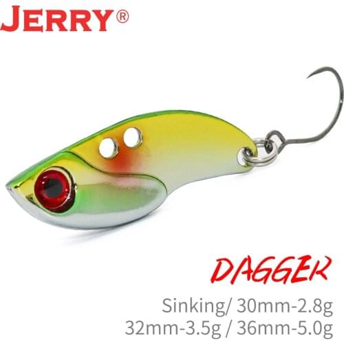 Jerry Dagger Micro Ultralight Vibration Fishing Lure Alloy Jig 2.8g 3.5g 5g Sinking Blade VIB UV Coating Trout Spoon