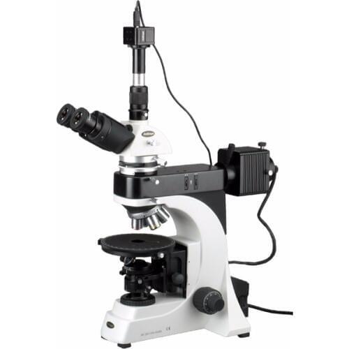EPI Trinocular Infinity Polarizing Microscope-AmScope Supplies 50X-1250X EPI Infinity Polarizing Microscope + 5MP Digital Camera