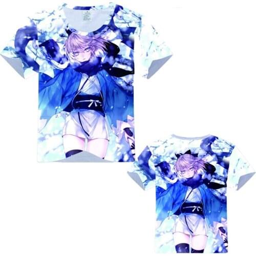 FGO Anime Game Fate/Grand Order T-shirt Mens Summer Short Sleeve O-Neck Style Tops for Cosplay Costume