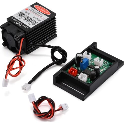 Focusable Laser Module DC 12V 500mW 808nm Red Laser Module Aluminum Fan Cooling Laser Module for Flashlight Lab Teaching Tools