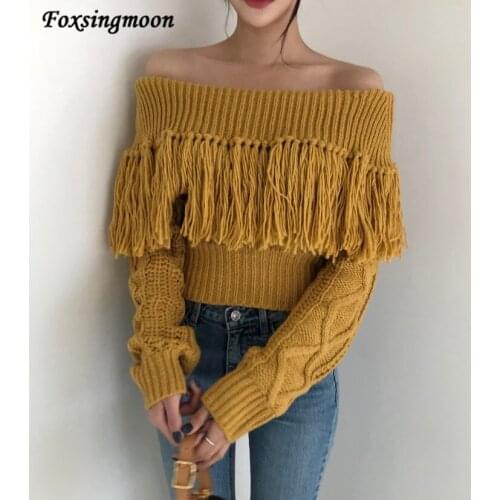 Женские пуловеры с открытыми плечами Foxsingmoon China At AliExpress