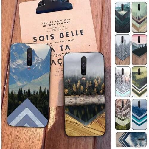 Forest Geometry Wood Nature Phone Case for Redmi 5 6 7 8 9 A 5plus K20 4X S2 GO 6 K30 pro