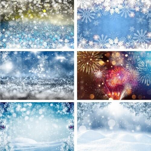 Lyavshi Winter Shiny Polka Dot Light Bokeh Snowflake Party Child Photocall Photography Backdrops Photo Backdrops Photo Studio