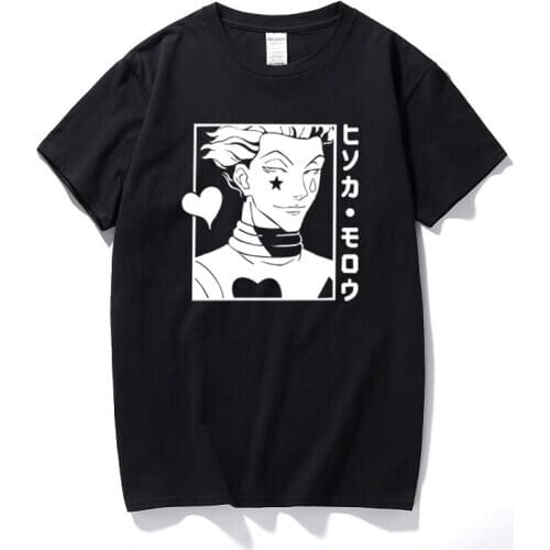Harajuku Novelty Hunter X Hunter Tshirt Men 100% Cotton Killua Zoldyck T-shirt Japanese Anime Clothes Hisoka Morow T shirt