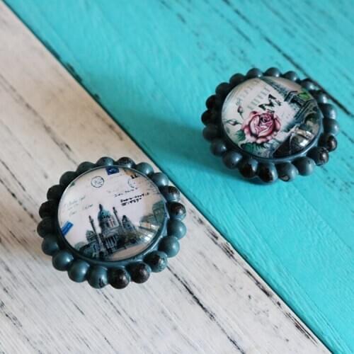 Top Quality 1pcs Door Knobs Crystal Glass Kitchen Handles Vintage Drawer Cupboard Wardrobe Cabinet Furniture Handle