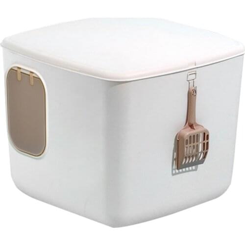 Fully enclosed cat litter box anti-splash large drawer top into cats toilet deodorizing pet cleaning products plastic