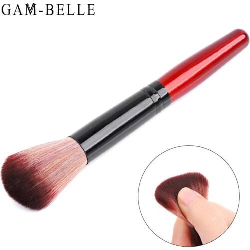 GAM-BELLE Popular Round Nail Dust Brush Nail Paint UV Gel Cleaning Brushes Make Up Brush Professional Nail Art Manicure Tool