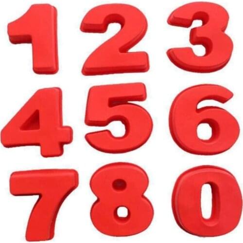 9Pcs/Set 10 Inch Silicone Cake Baking Mold Number 0-8 Chocolate Mold Cake Dessert Tool for Wedding Birthday Anniversary