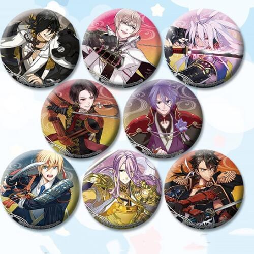Touken Ranbu Online Brooch Pins Kashuu Kiyomitsu Kasenkanesada Cool Swords Cosplay Fans Bagdes