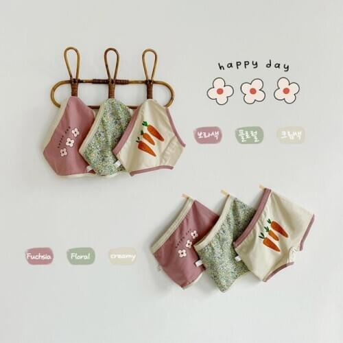 Children girls Underwear for Kids carrot/floral pritning Boxer Panties Shorts Soft Cotton Underpants toddler baby Panties Kids