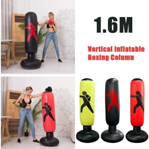 Vertical Inflatable Boxing Column Adult Fitness Decompression Inflatable Punching Bag Blow Column Thickened Tumbler Column