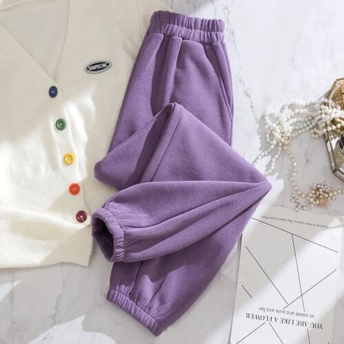 Korobov Vintage Streetwear Women Trousers Korean Female Sweatpants 2021 New Autumn Winter Thick Warm Harem Pants