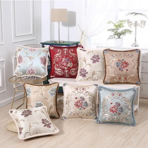 High-quality European flower sofa cushion pillow cover chair pillow case car Brand cushion cover decoartive pillows