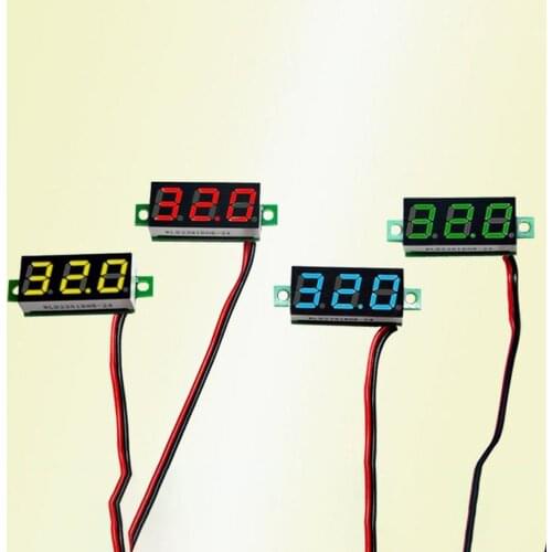 0.28 inch DC 32V Dual LED Digital Voltmeter Ammeter Voltage AMP Power Two-wire Digital Display DC Voltmeter Adjustable
