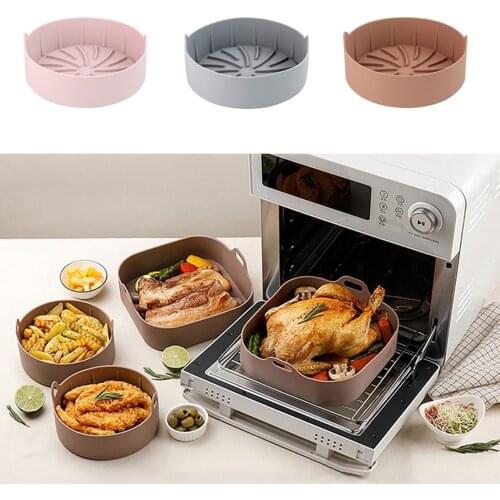 1pcs Silicone Pot Airfryer Fryer Parts Baking Tools High-temperature Resistant Silicone Pot Kitchen Baking Accessories