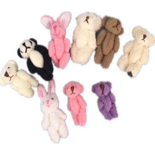 100pcs 4.5CM bear plush stuffed toy , wedding Bouquet gift TOY DOLL