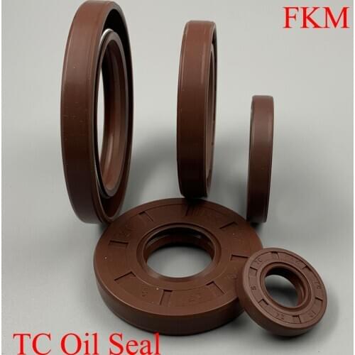24*35*7 24x35x7 24*38*7/8 24x38x7/8 Brown Fluoro FKM Fluorine Rubber Spring 2 Lip Ring TC Gasket Radial Shaft Skeleton Oil Seal