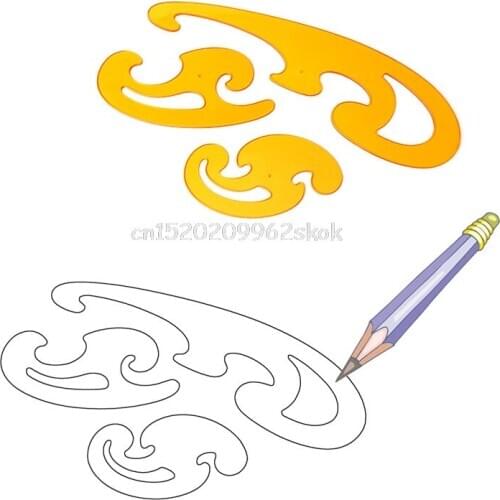 3Pcs Curve Template Painting Drafting Drawing Stencil Sewing Craft Ruler