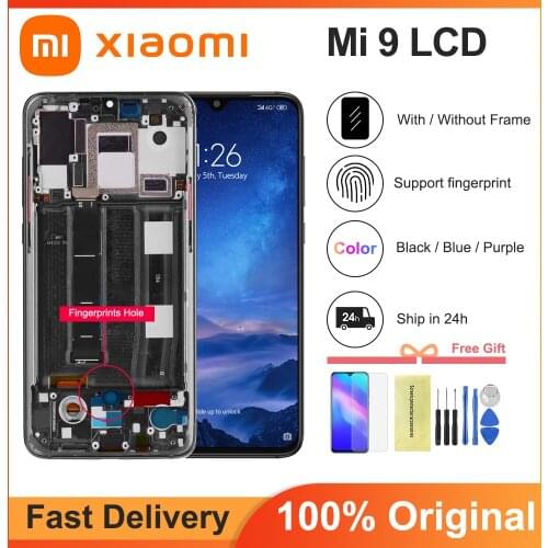 6.39'' Original For Xiaomi Mi 9 LCD MI9 Display Digitizer Assembly Touch Screen M1903F Replacement For Xiaomi Mi9 LCD