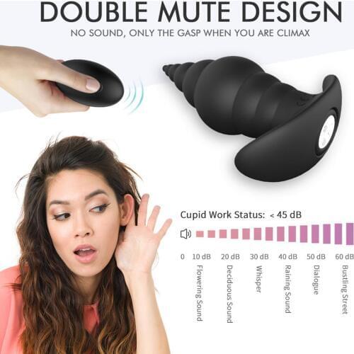 9-Vibration Remote Control Anal Butt Plug USB Charging Masturbator Vibrator