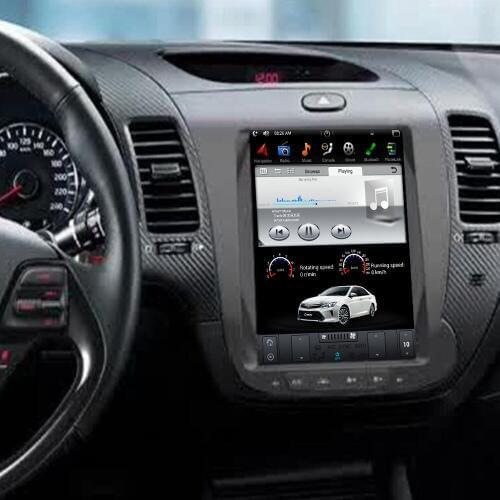 Android9.0 Tesla style 10.4 inch Car No DVD Player GPS Navigation For KIA CERATO K3 FORTE 2013-2019 multimedia headunit recorder
