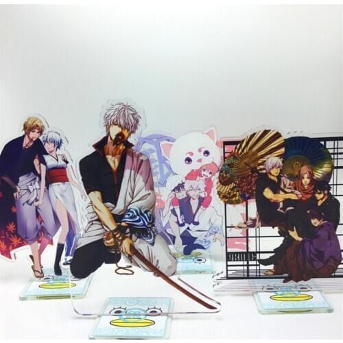 Anime Gintama Sakata Gintoki Acrylic Stand Model Toys two-sided Action Figure toy gift