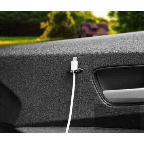 Car Accessories Interior 8PCS Mini Adhesive Car Products Charger Line Clasp Clamp Headphone/USB Cable Car Clip Automobile