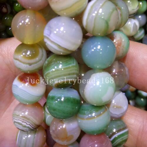 Free shipping Fashion Jewelry 6mm 8mm 10mm 12mm 14mm 16mm Double Stripes Chalcedony Round Ball Loose Beads 15.5" FG7382