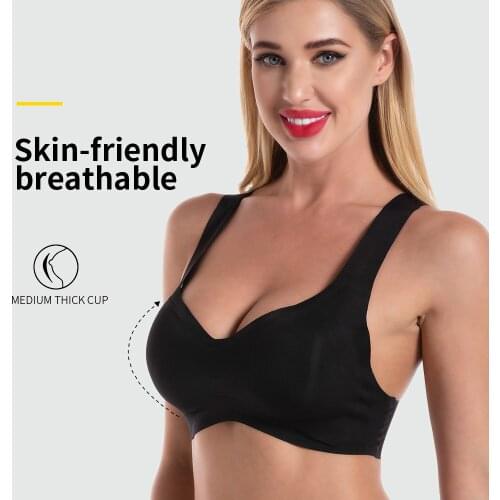 S-6XL plus size bra sexy sports Womens bra underwear wire free push up seamless female bralette top invisible bh lingerie bras
