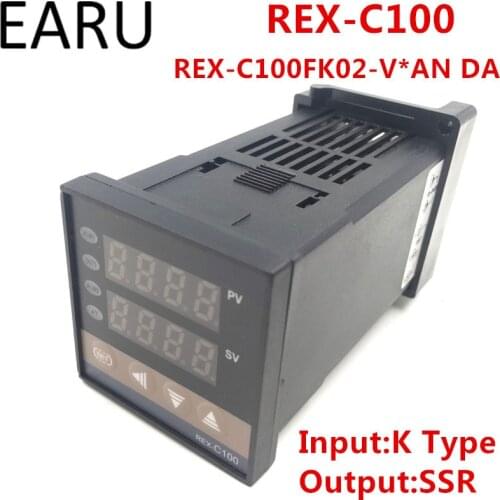 REX-C100 REX-C100FK02-V*AN DA Digital PID Temperature Control Controller Thermostat SSR Output 0-400 Degrees K Type Input