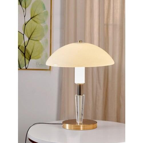 Danish Design Glass Art Decorative Table Lamp for Living Room Luxury LED Indoor Lighting Sofa Study Bedroom Bedside Living Room