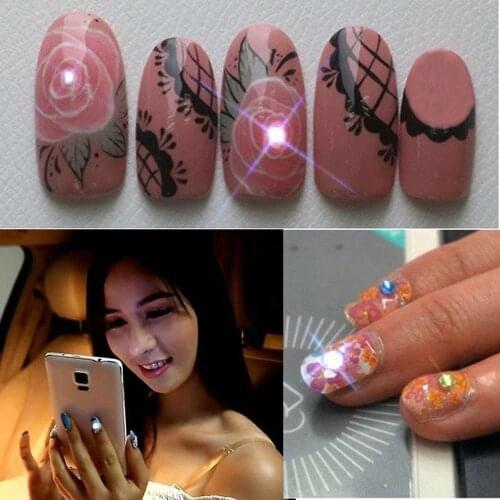 Women NFC Nail Art Tips Stickers DIY Phone LED Light Flash Party Decor Nail Tips X7YB