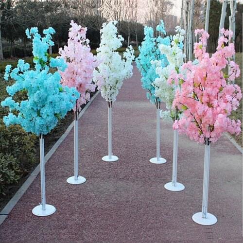 Elegant Wedding Backrop Centerpieces Decor Road Cited Carpet Aisle Cherry Flower Trees Leads for Party Decorations 2 sets
