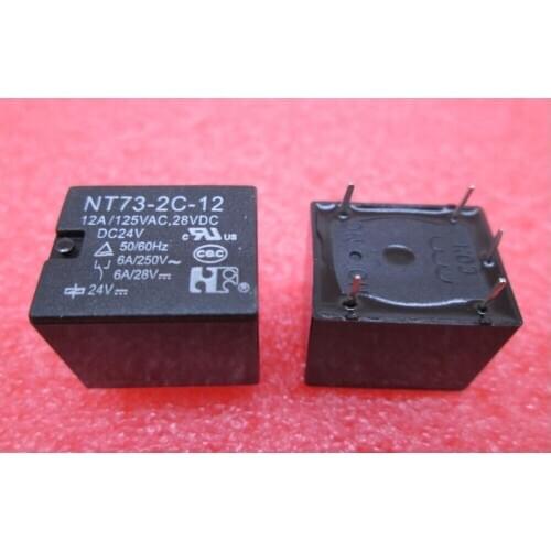 HOT NEW relay NT73-2C-12-DC24V NT73-2C-12 DC24V NT732C12 NT73-2C NT73 DC24V 24VDC 24V DIP5