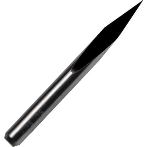 HUHAO 5pcs 4mm Dia 30 Angle 0.1mm Tip 3 Edge Carbide Woodworking Tools for CNC Router Machine