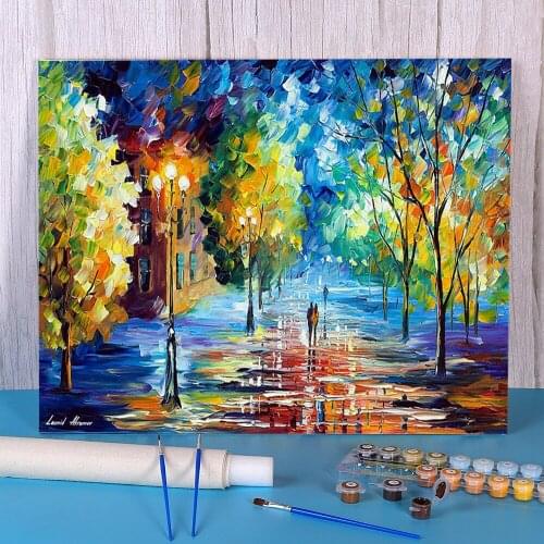 Cold Feeling Painting By Numbers Complete Kit Acrylic Paints 50*70 Oil Painting Home Decor Adults Drawing