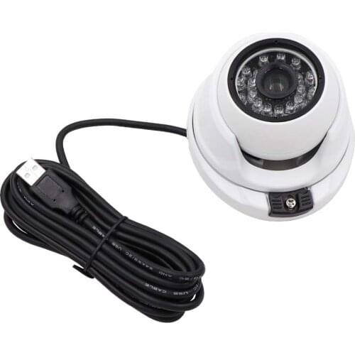 Ring White Led Day Nigth Vision License Plate Identification WDR 2MP 1080P Webcam UVC Plug Play USB Camera with Dome Case