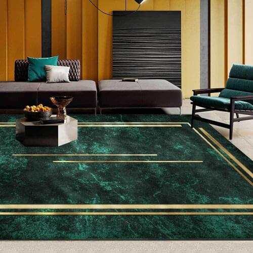 Bathroom Carpet Balcony Door Floor Home Mats Golden Lines Green Abstract DoorMats Home Area Floor Mats Custom Rug Tapis Salon