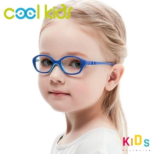 COOL KIDS Kids Optical Glasses Frame Flexible Eyeglasses Frame TR90 Light Children Glasses Safety (2-5) Boys Girls Eyewear Frame