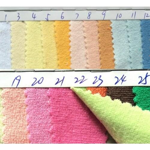 HOT Home textile CVC cloth towels fabric/ Environmentally friendly absorbent cut pile Cloth towel Flannel/ available from stock
