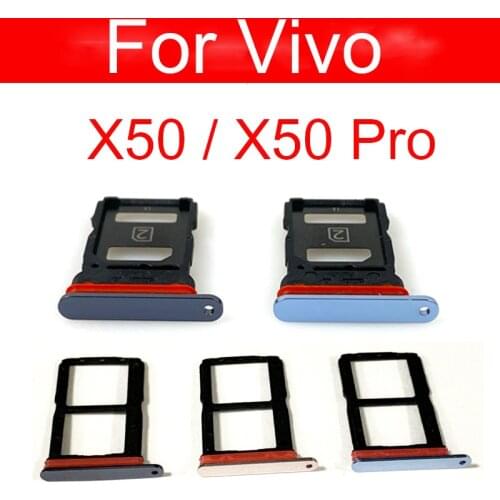 SIM Card Tray For Vivo X50 X50 Pro Sim Card Slot Tray Holder Adapter Replacement Parts