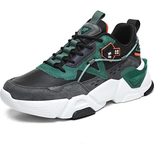 New Chunky Sneaker Fashion Reflective Running Shoes for Men Breathable Sports Shoes Outdoor Thick Sole Walking Shoes Zapatillas